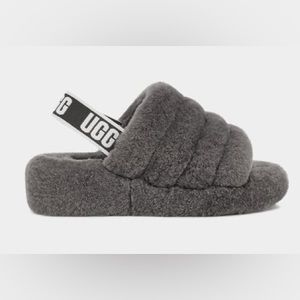 UGG Fluff Yeah Slide in Charcoal